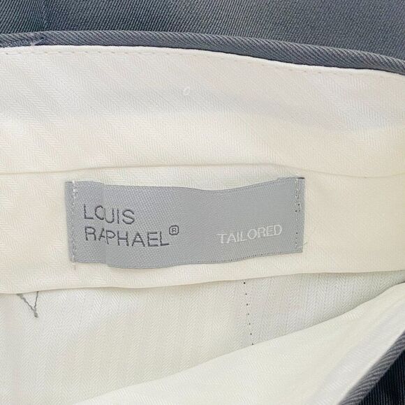 New Louis Raphael Tailored Modern Fit Polyester Gray Dress Pants, Size 30 x 30 - Picture 8 of 9